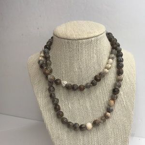 Wooden bead necklace 31"